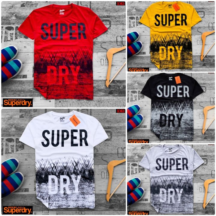 Post image Brand - *SUPERDRY*
Style - Men's Round neck T-Shirt
Fabric - 100% Combed Cotton single jersey 
GSM -  180 (Bio washed)
Color -  5 as per image 
Size -  M,L,XL
Ratio -  2 2 2
Price -  190/- withoutgst 
Moq -   30+2=32pcs
🔸All Goods are in single pcs packed  
Note : 
👉👉 *High quality print*
👉👉 *All are discharge print*
👉👉 Ready for delivery 🚚       ( D363)****Wholesale rate****