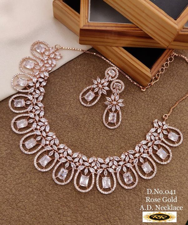 High Quality American Diamonds Nacklace set only  uploaded by RADHA RANI COLLECTION on 11/13/2021