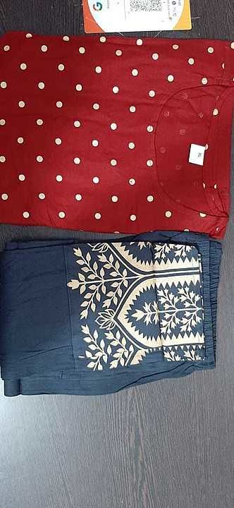 *New  Discharge Print  Kurti With Pant*

*Fabric Kurti: Best Quality in Reyon*
*Fabric plazo: RIYON  uploaded by business on 9/20/2020