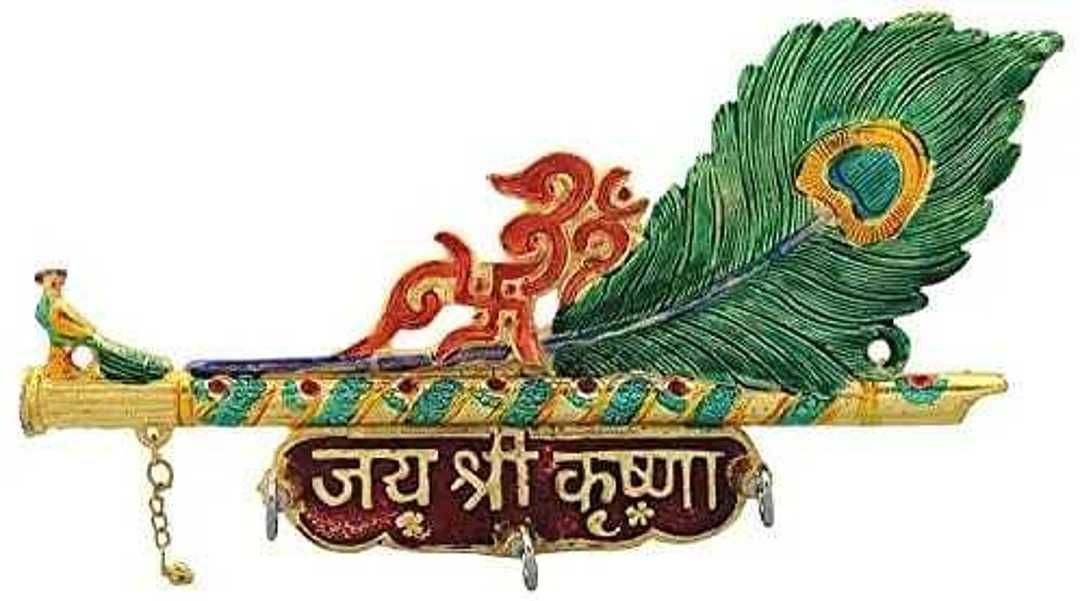 Beautiful metal Krishna key holder uploaded by Dewali decoration item on 9/20/2020