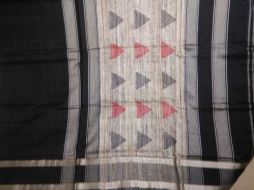 Post image Jute Pallu Maheshwari handloom silk.cotton saree with the traditional zari border !