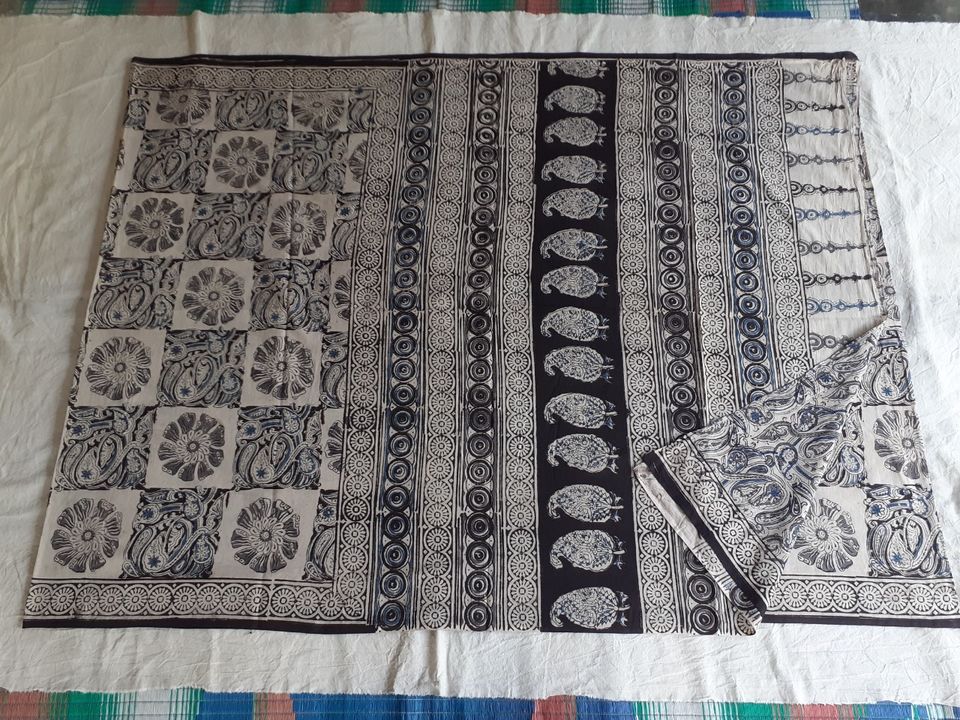 Kalamkari hand printed sarees uploaded by Gayatri Handloom's and kalamkari's on 11/14/2021