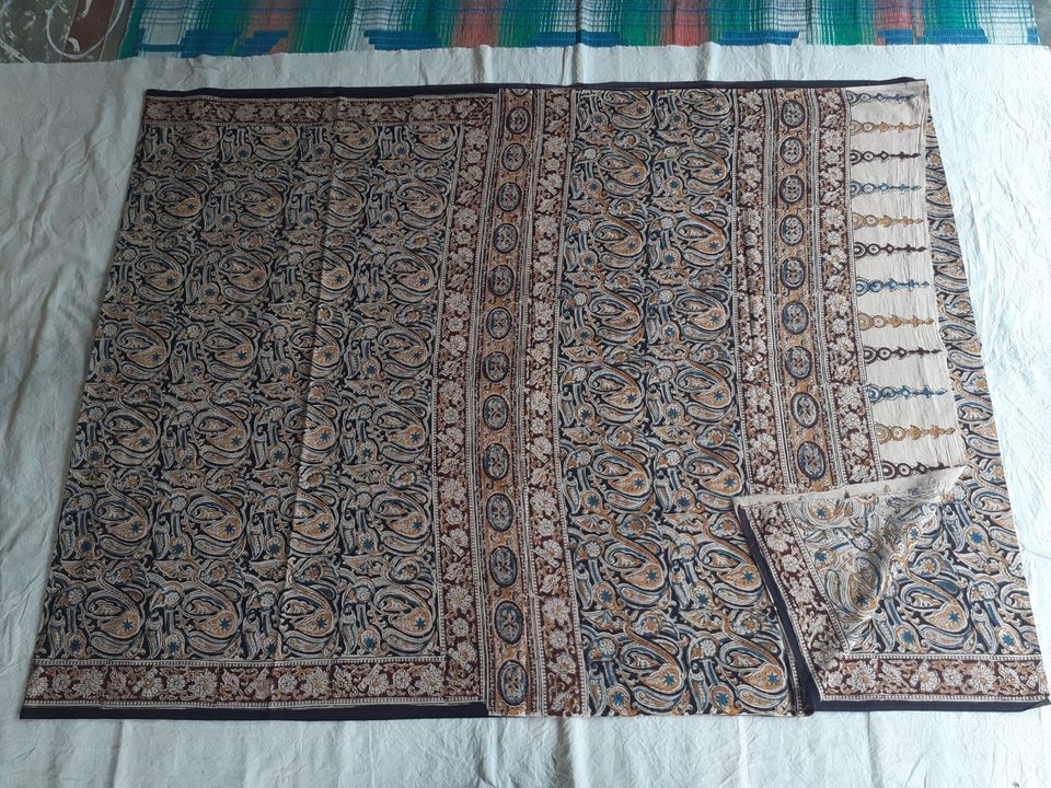 Kalamkari hand printed sarees uploaded by business on 11/14/2021