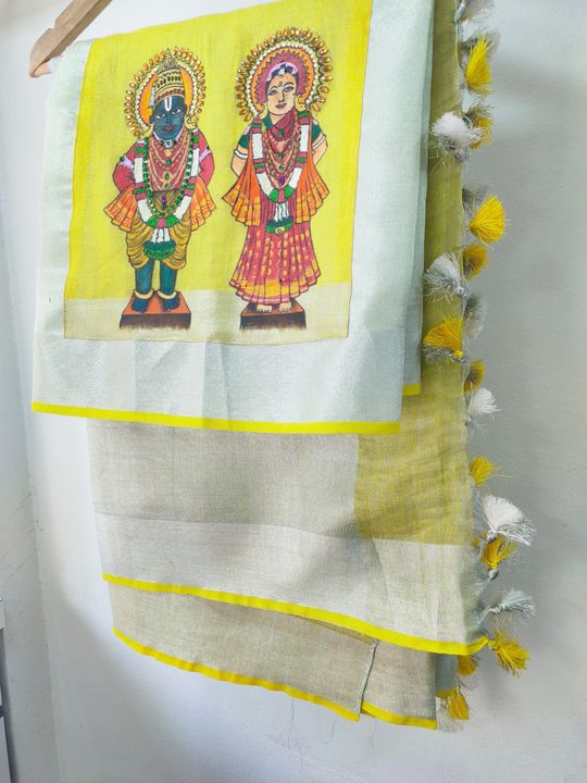 Hand painted saree uploaded by Handainted cloths on 11/14/2021