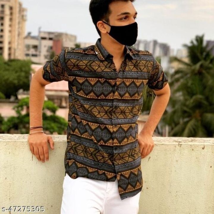 Post image *Stylish Retro Men Shirts*
Fabric: Lycra
Sleeve Length: Short Sleeves
Pattern: Printed
Multipack: 1
Sizes:
S (Chest Size: 38 in, Length Size: 27 in) 
M (Chest Size: 40 in, Length Size: 27.5 in) 
L (Chest Size: 42 in, Length Size: 28 in) 
XL (Chest Size: 44 in, Length Size: 28.5 in) 
XXL (Chest Size: 46 in, Length Size: 29 in) 

Easy Returns Available In Case Of Any Issue