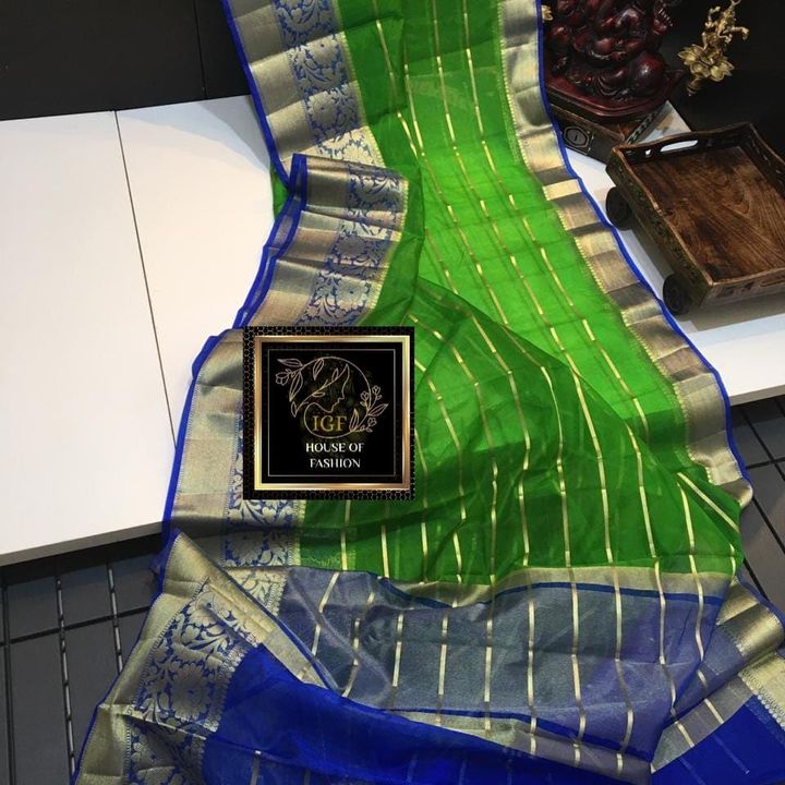 BANARAS ORGANZA SAREE  uploaded by L & S GOODS CO on 11/15/2021