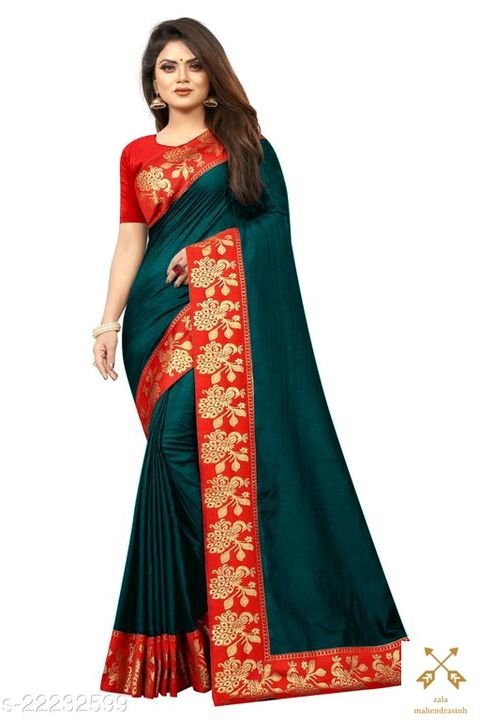Catalog Name:*Aagam Voguish Sarees*
Saree Fabric: Vichitra Silk
Blouse: Separate Blouse Piece
Blouse uploaded by business on 11/15/2021