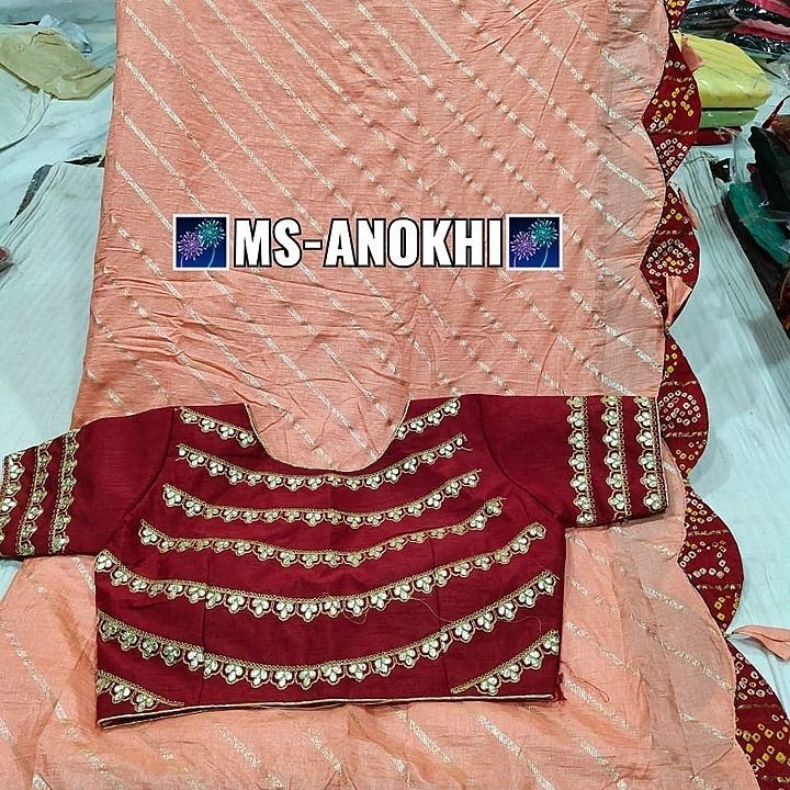 Dola silk saree with stitched blause uploaded by Kirti fashion on 9/21/2020