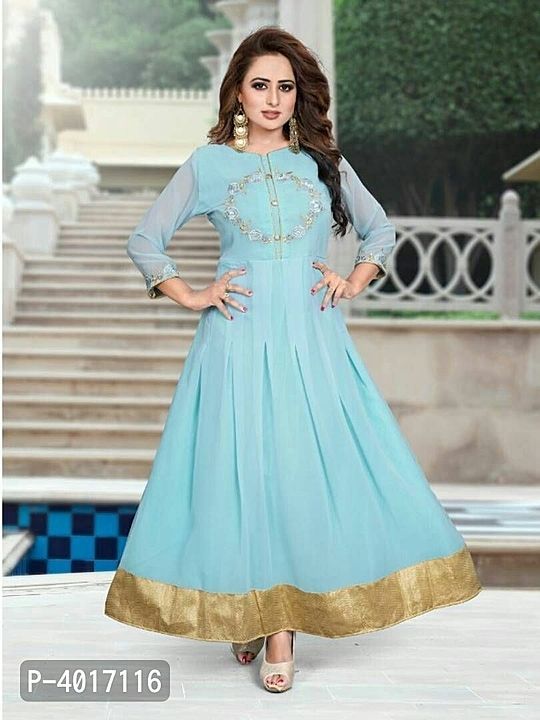 Party wear georgette Elegant Gown uploaded by Ashok all collection on 6/5/2020