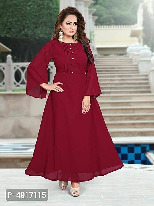 Party wear georgette elegant Gown uploaded by business on 6/5/2020