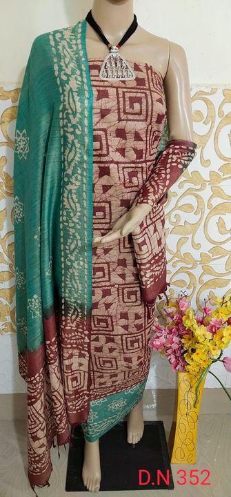 Cotton dupion batik print suit uploaded by Shamshir handloom on 11/16/2021