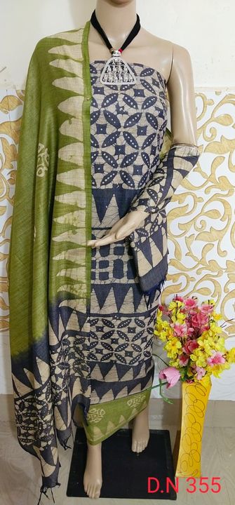 Cotton dupion batik print suit uploaded by Shamshir handloom on 11/16/2021
