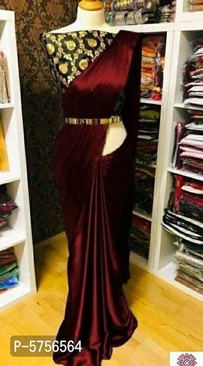 Stain Saree With Blouse uploaded by Ambe Collection on 11/16/2021