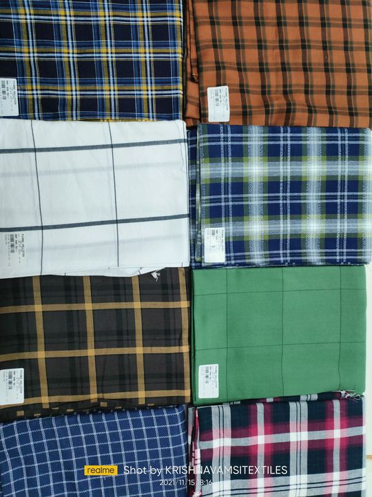 Pure cotton shirt cloths  uploaded by Krishna vamsi textiles on 11/17/2021