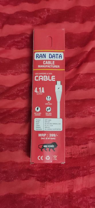 Type C USB Red Metal Data Cable 3AMP uploaded by Unique Collection on 11/17/2021