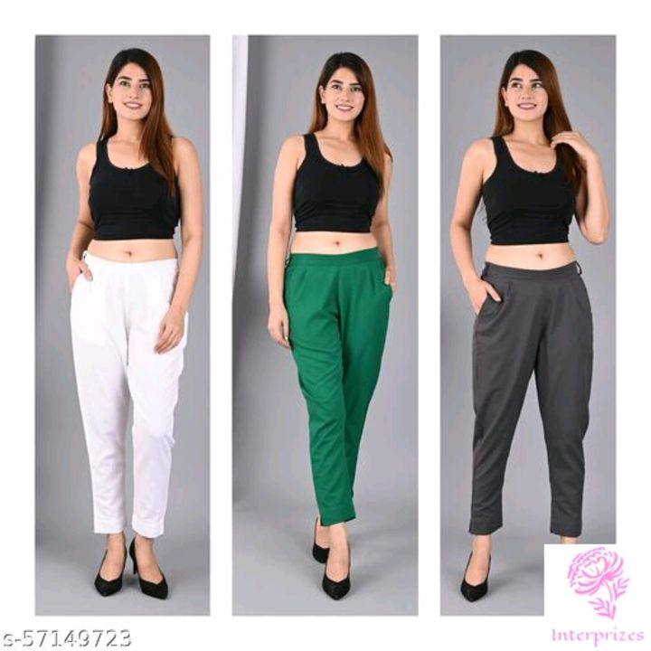 Premium Quality Cotton Trousers for Women/Girls Comfortable to Wear for Office/ Party/College/Casual uploaded by Discount Shop on 11/17/2021