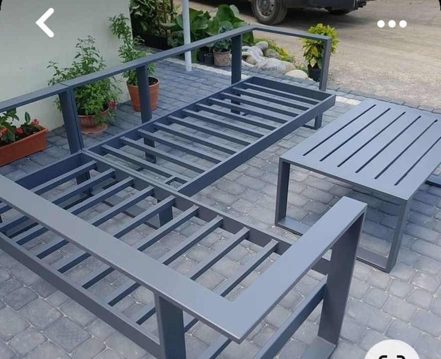 Metal steel sofa set uploaded by Vinod Steel and wooden furniture  on 11/17/2021