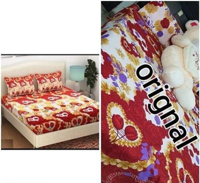 *Comfortable Multicoloured Microfiber Graphic Queen Size Bedsheet with Two Pillow Covers*

*Price 34 uploaded by SN creations on 11/17/2021