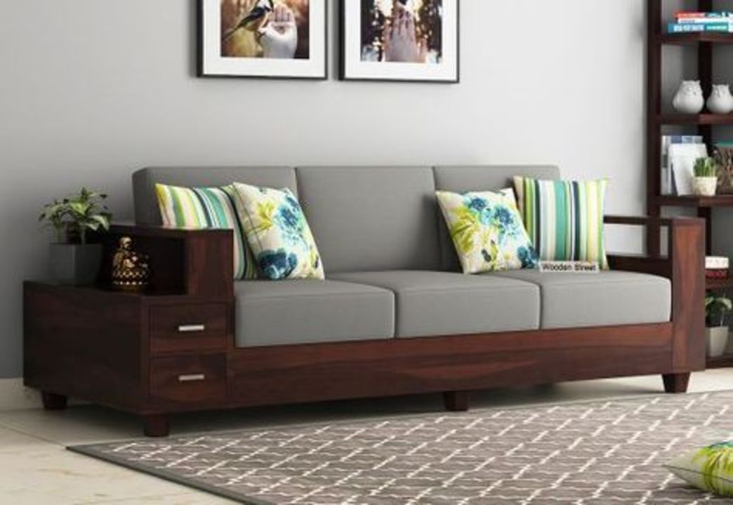 Wooden sofa 3 seater uploaded by Furniture zone Interior design on 11/17/2021