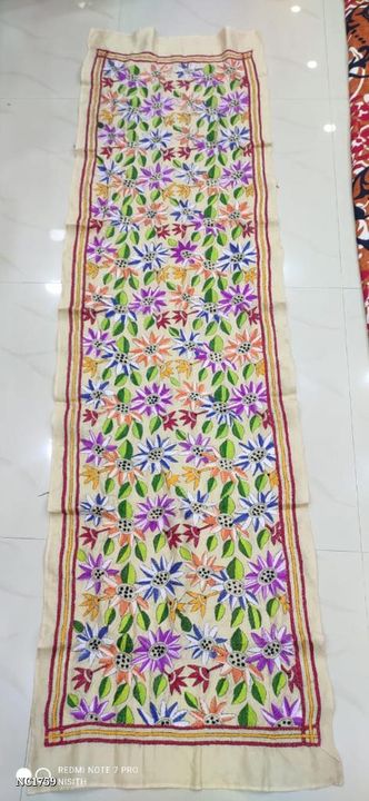 *NC Market* Beautiful Hand Embroidery Kantha Stitch On Pure Tussar Stole 

*Price: 1270/free shippin uploaded by NC Market on 11/18/2021