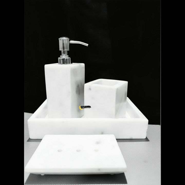 White Marble Bathroom accessories uploaded by Halfmoon on 11/18/2021