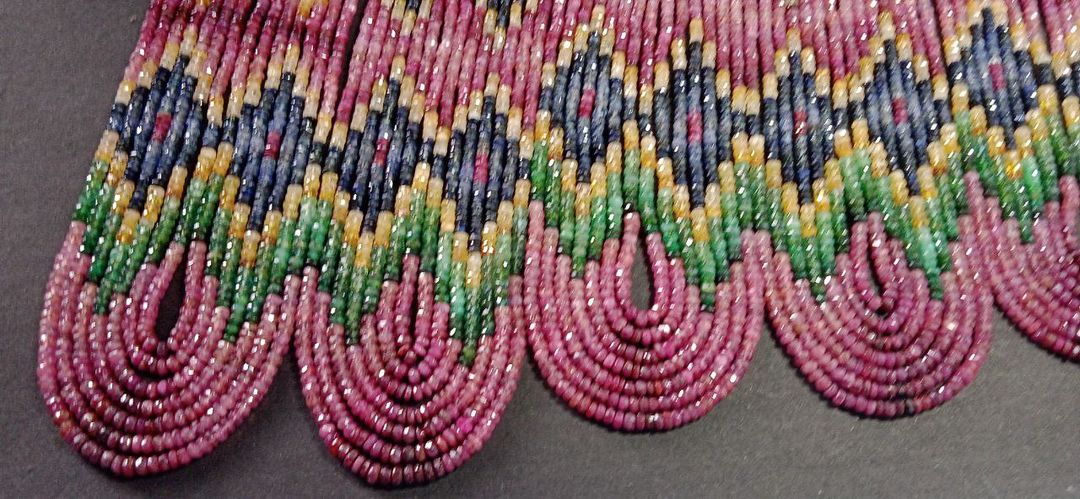 Real gemstones necklace uploaded by Laxmi Gems on 11/19/2021