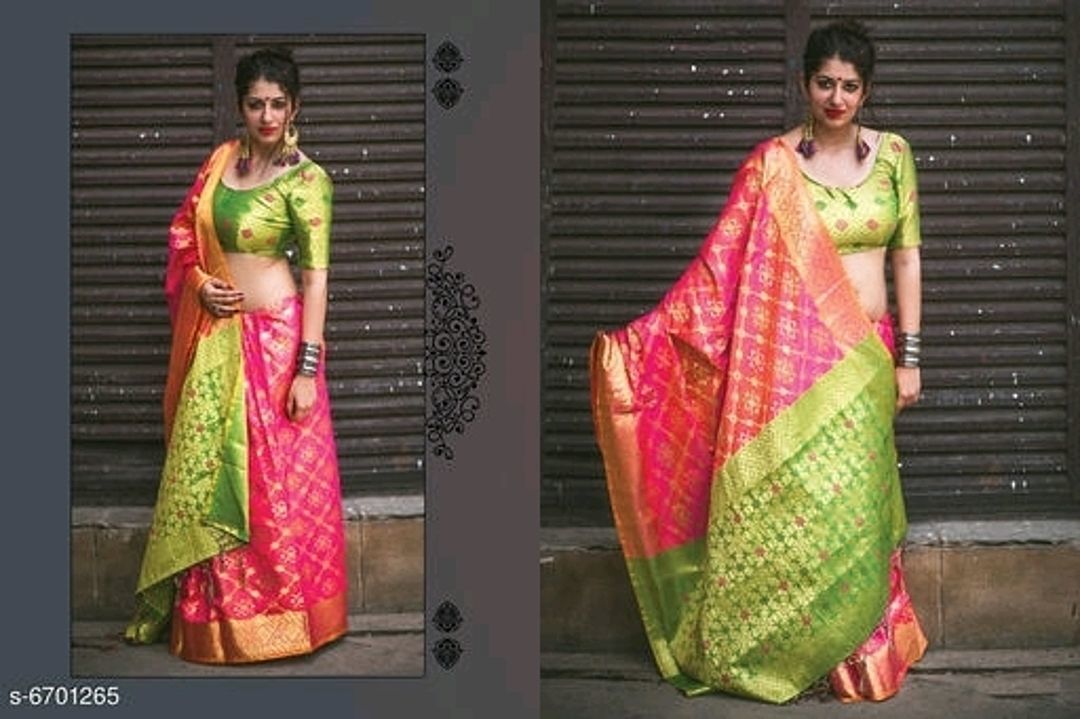 Catalog Name:*Trendy Drishya Sarees*
Saree Fabric: Banarasi Silk
Blouse: Running Blouse
Blouse Fabri uploaded by Sandhya collections on 9/21/2020