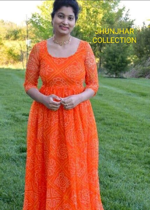 Post image *JHUNJHAR COLLECTION PRESENTS*
*Stylish Latest Women Gowns*
  *Work and fabric detail*
        👇👇
Fabric: Georgette
Sleeve Length: Long Sleeves

*Sizes:. M,L,XL,XXL*


DIGITAL PRINTED GOWN 

     *FABRICS : GORGET*
  
     WORK : DIGITAL PRINT   
 
 *WHOLESALE PRICE 899 RS*

   *SINGLE PIECE AVAILABLE*
              👇👇