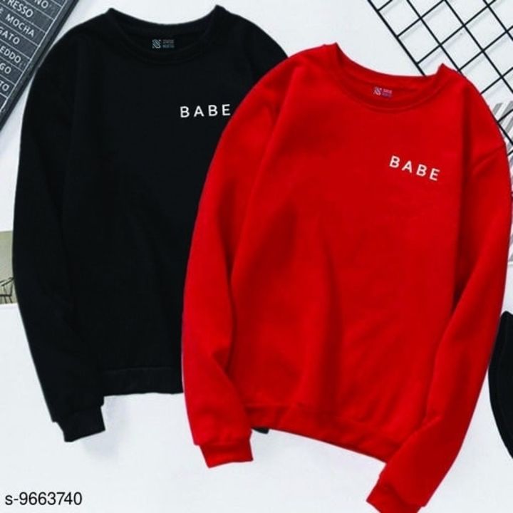 Women's Full Sleeve's Printed Combo Of Babe T-SHIRT|Women's Full Sleeve's Sweat Shirt| uploaded by ONLINESHOP YOUR on 11/20/2021