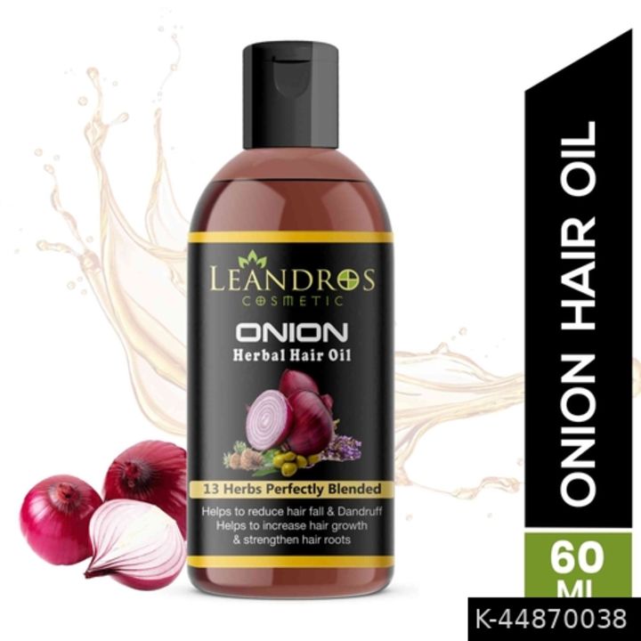 Leandros Onion Herble Hair Oil Help To Reduce Hair Fall And Dandruff For Men And Women(60ml*1)
 Free uploaded by Online Shopping in India on 11/20/2021