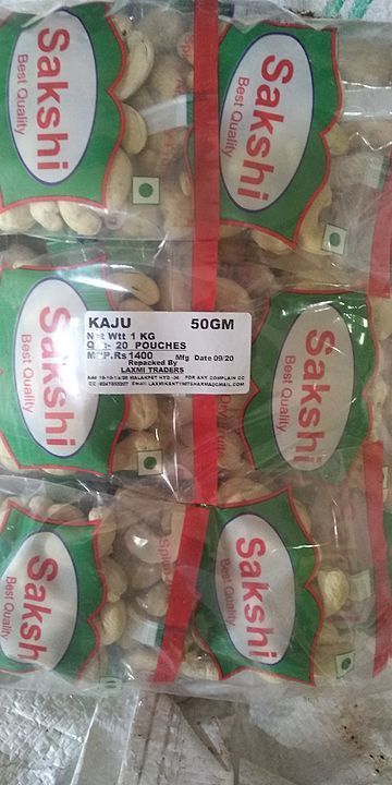 Sakshi kaju round 50 gm×20 pcs uploaded by Laxmi traders on 9/21/2020
