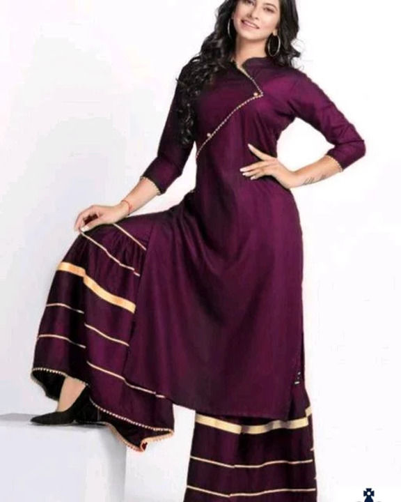 Long kurti with plazzo  uploaded by Khushi Trend on 11/20/2021