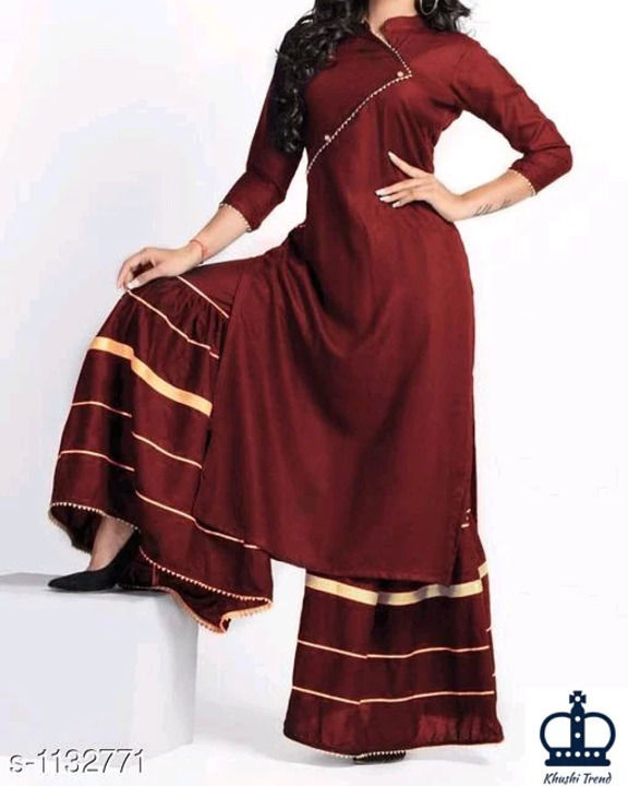 Long kurti with plazzo  uploaded by business on 11/20/2021