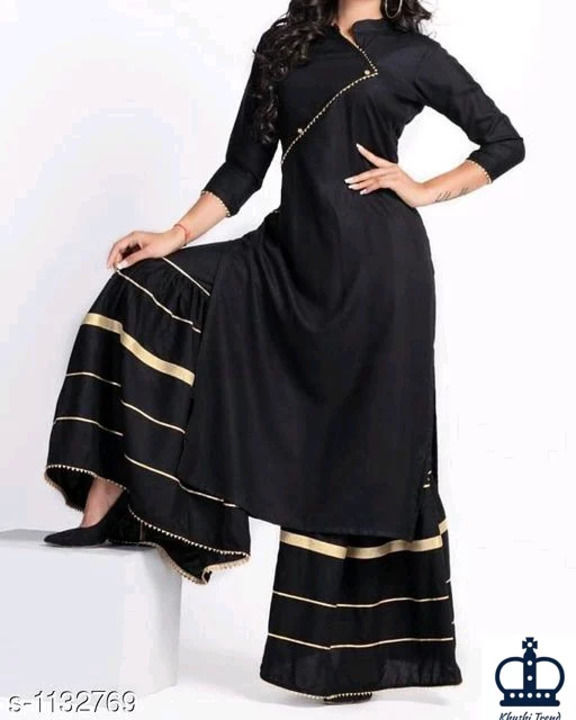 Long kurti with plazzo  uploaded by Khushi Trend on 11/20/2021
