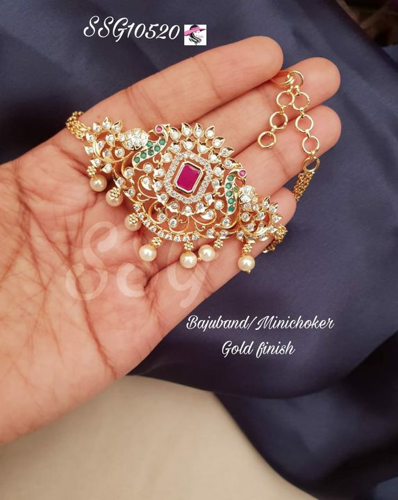 Gold finish bujband and mini chocker  uploaded by Sandhya designs on 11/20/2021