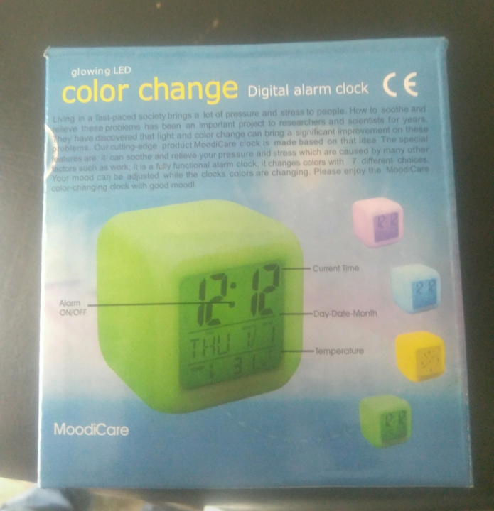 Colour changing Digital Electronics clock uploaded by business on 11/21/2021