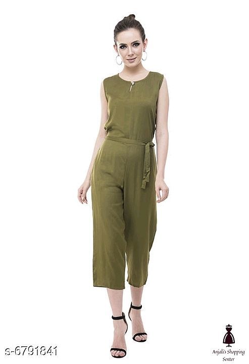 Post image Urbane Designer Women Jumpsuits

Fabric: Rayon
Sleeve Length: Sleeveless
Pattern: Solid
Multipack: 1
Sizes: 
S (Bust Size: 36 in, Length Size: 30 in, Waist Size: 28 in) 
XL (Bust Size: 42 in, Length Size: 30 in, Waist Size: 34 in) 
L (Bust Size: 40 in, Length Size: 30 in, Waist Size: 32 in) 
M (Bust Size: 38 in, Length Size: 30 in, Waist Size: 30 in)
Dispatch: 2-3 Days