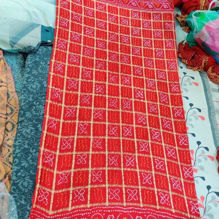 Pure gajji silk cheks dupatta  uploaded by Sikar bandhani sarees on 11/21/2021