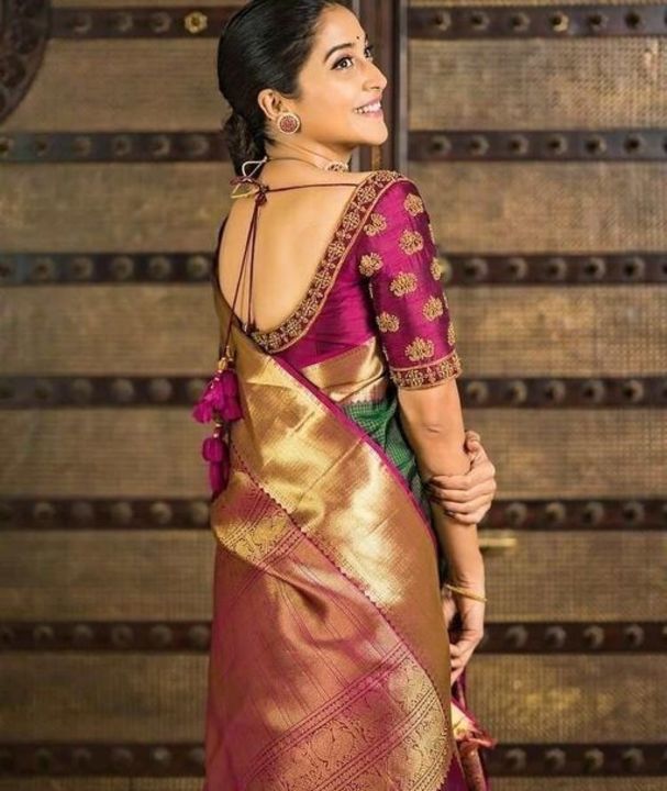 Saree Fabric Kanjeevaram Silk uploaded by Mahalaxmi Sadi Dres Material Shop on 11/21/2021