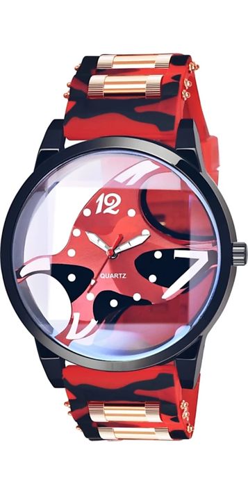 Man's and women's transparent Red watch uploaded by Kimi on 11/22/2021