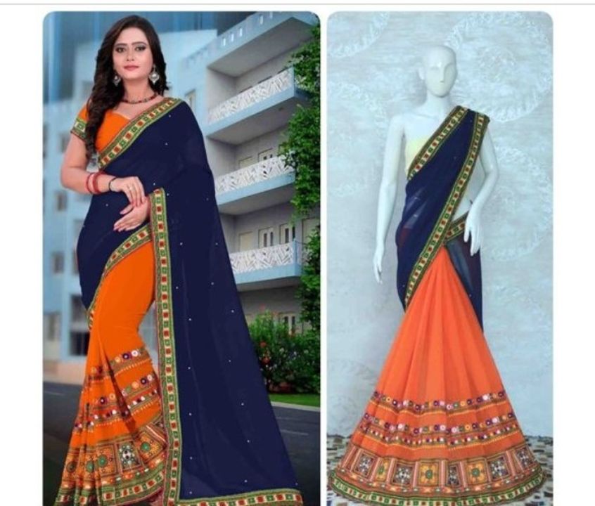 Riva Enterprise Women's Georgette With heavy Kuthi Embroidered Work Party Wear Saree
Saree  uploaded by business on 11/22/2021