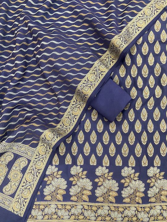 Banarasi chanderi cotton Alfi suits... uploaded by business on 11/22/2021
