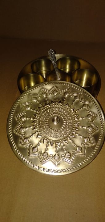 Brass masala box uploaded by R B handicraft on 11/22/2021