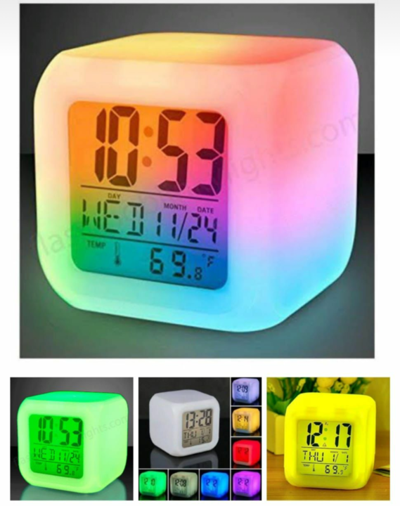 Colour changing Digital clock uploaded by business on 11/22/2021