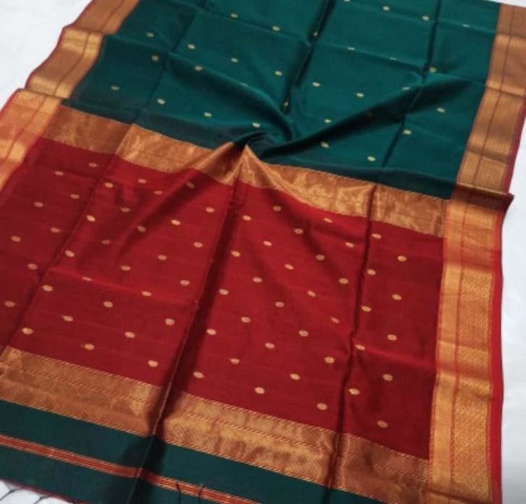 Post image New⚡ collection of maheshwari silk handloom Ganga Jamuna border sareebeautiful colour combination ready⚡👍🏻 ready to dispatch book fast.... price 2900+$Silk by cotton material