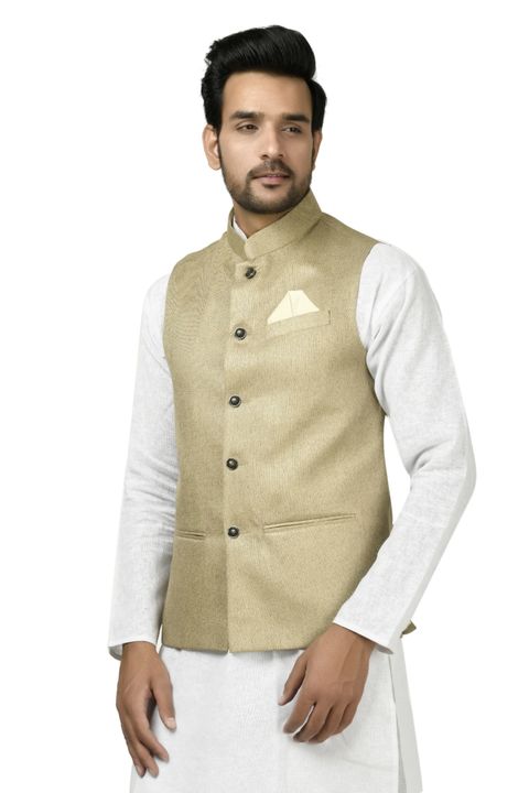 Jute Fabric Modi jacket  uploaded by Shubhda Enterprises on 11/23/2021