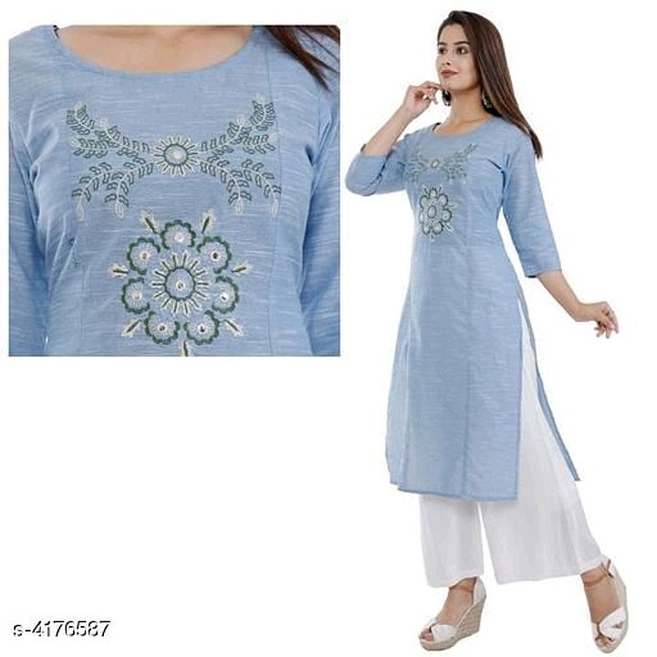 Post image Olla Stylish South Cotton Embroidered Women's Kurtis Vol 1

Fabric: South Cotton
Sleeves: 3/4 Sleeves Are Included
Type: Stitched
Work: Embroidery
Description: It Has 1 Piece Of Women's Kurti
Sizes: 
XL (Bust Size: 42 in, Size Length: 44 in) 
L (Bust Size: 40 in, Size Length: 44 in) 
M (Bust Size: 38 in, Size Length: 44 in) 
XXL (Bust Size: 44 in, Size Length: 44 in)