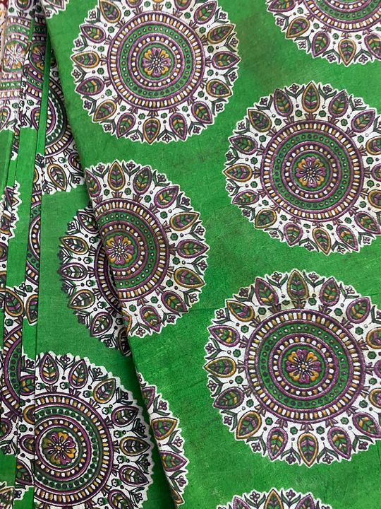 Post image Handmade Kalamkari Block Printed using All Vegetable Dyes Cotton Running Fabric.
Width: 44 InchesLength: 9 to 12 Mtrs.