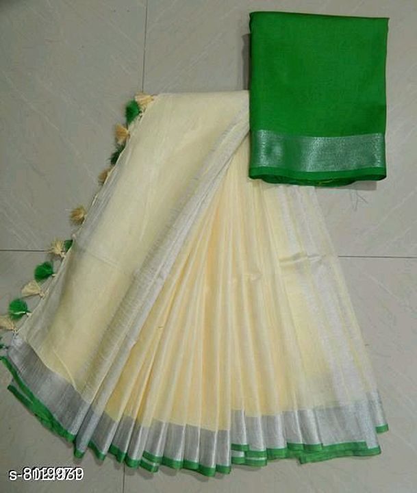 Cotton slub saree uploaded by Naaz creation on 9/22/2020