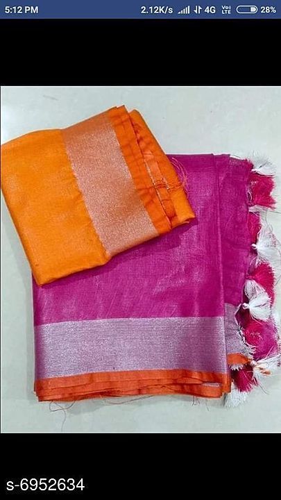 Cotton slub saree uploaded by Naaz creation on 9/22/2020